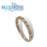 14K Yellow Gold Fashion/Wedding Band w/ Diamonds at 0.24 Carats(Size 7)